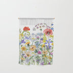 Colorful Midsummer Scandinavian Wildflowers Meadow  Wall Hanging Gallery Image 1
