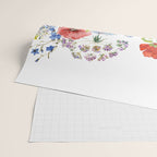 Colorful Midsummer Scandinavian Wildflowers Meadow  Wrapping Paper Gallery Image 2