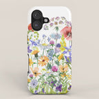 Colorful Midsummer Scandinavian Wildflowers Meadow  iPhone Case Gallery Image 1
