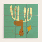A moose ing Wood Wall Art Gallery Image 1