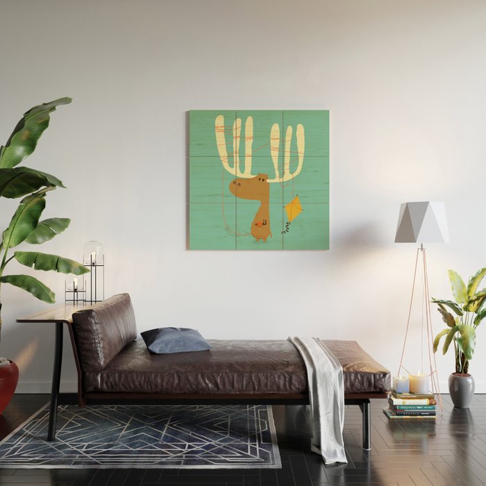 A moose ing Wood Wall Art Gallery Image 2