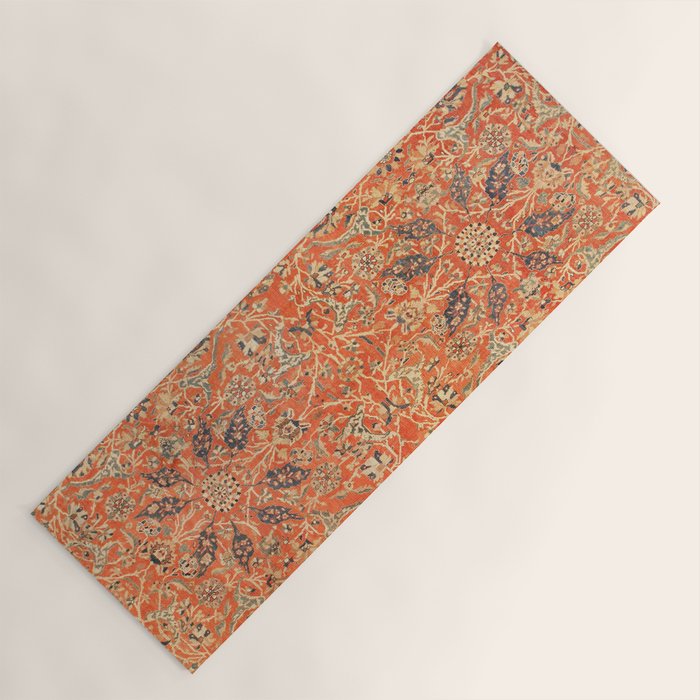 Antique Persian Sultanabad Rug Print Yoga Mat Gallery Image 1