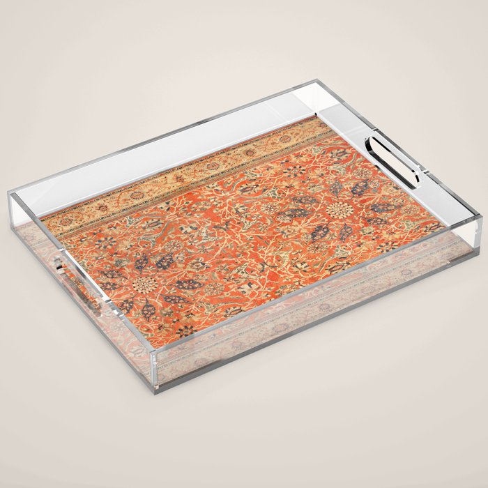 Antique Persian Sultanabad Rug Print Acrylic Tray Gallery Image 1