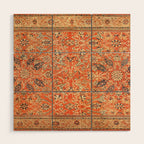 Antique Persian Sultanabad Rug Print Wood Wall Art Gallery Image 1