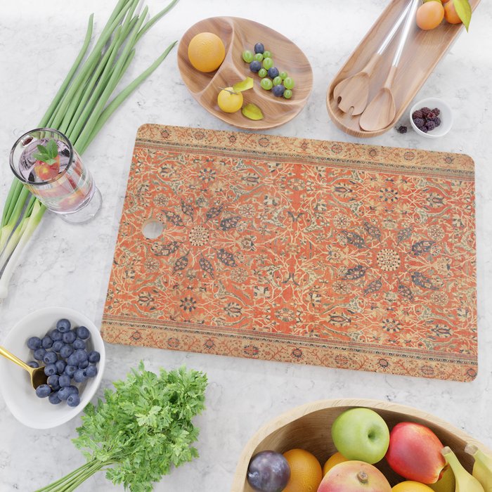 Antique Persian Sultanabad Rug Print Cutting Board Gallery Image 2