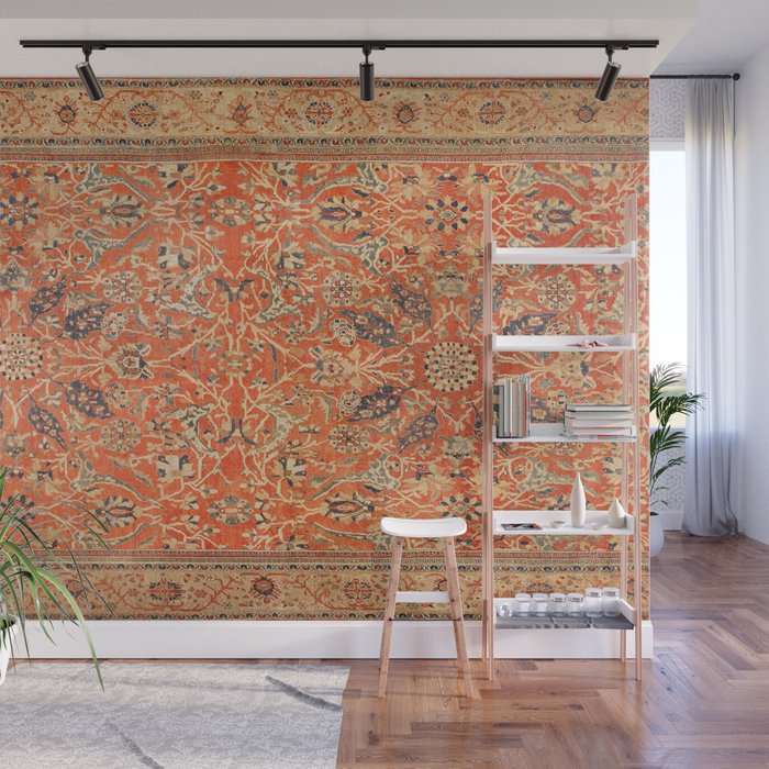 Antique Persian Sultanabad Rug Print Wall Mural Gallery Image 1