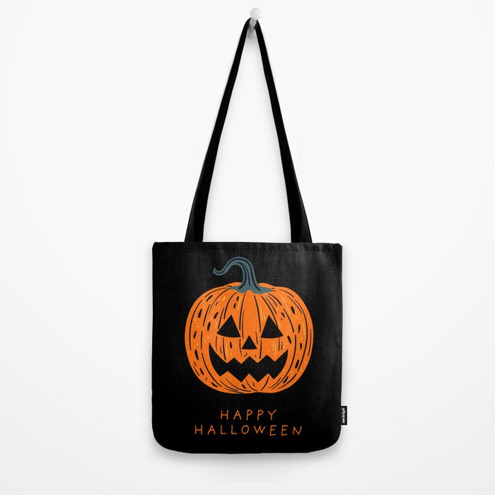 Happy Halloween funny pumpkin cartoon doodle Tote Bag Gallery Image 2