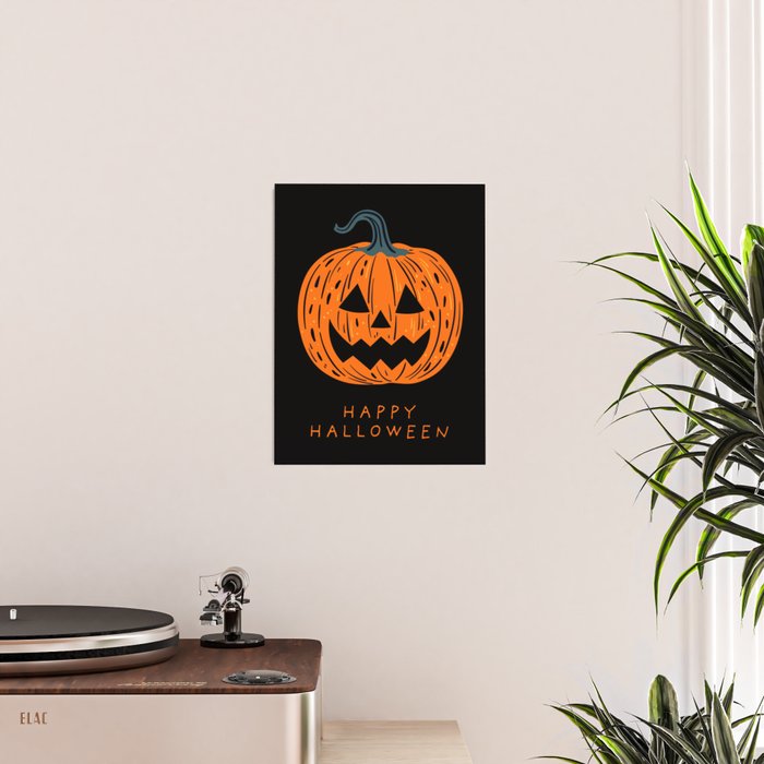Happy Halloween funny pumpkin cartoon doodle Poster Gallery Image 2