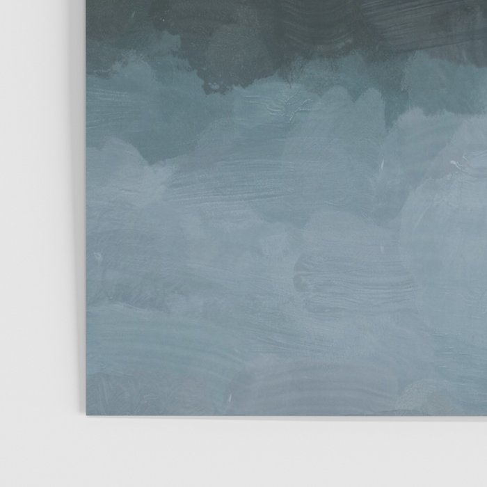 Stormy Day - Gray Navy Blue Black Abstract Nature Ocean Painting Art Print Wall Decor  Poster Gallery Image 3