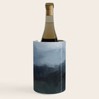 Stormy Day - Gray Navy Blue Black Abstract Nature Ocean Painting Art Print Wall Decor  Wine Chiller Gallery Image 2