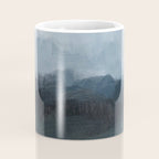 Stormy Day - Gray Navy Blue Black Abstract Nature Ocean Painting Art Print Wall Decor  Coffee Mug Gallery Image 4