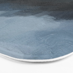 Stormy Day - Gray Navy Blue Black Abstract Nature Ocean Painting Art Print Wall Decor  Bath Mat Gallery Image 3