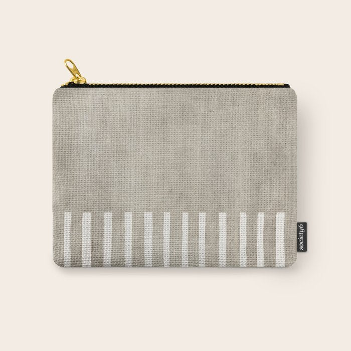 Beige White Minimalism 001 Carry All Pouch Gallery Image 1