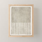 Beige White Minimalism 001 Mini Art Print Gallery Image 1