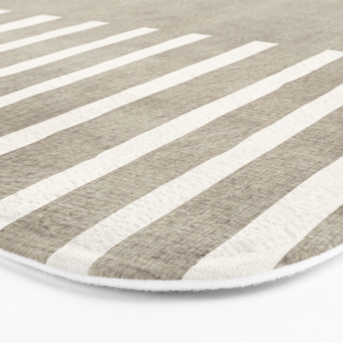 Beige White Minimalism 001 Bath Mat Gallery Image 3