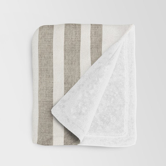 Beige White Minimalism 001 Throw Blanket Gallery Image 3
