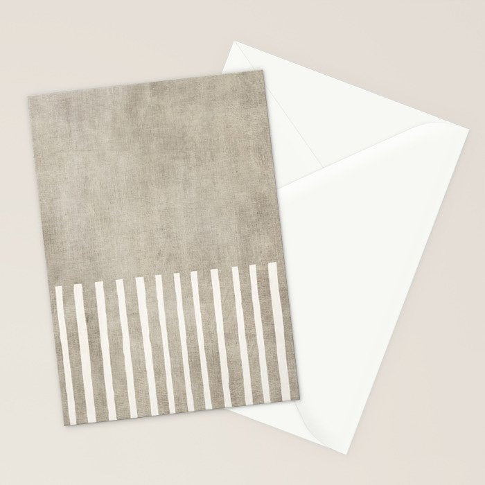 Beige White Minimalism 001 Stationery Card Gallery Image 2