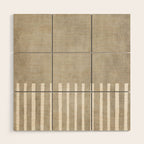 Beige White Minimalism 001 Wood Wall Art Gallery Image 1