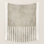 Beige White Minimalism 001 Wall Tapestry Gallery Image 4