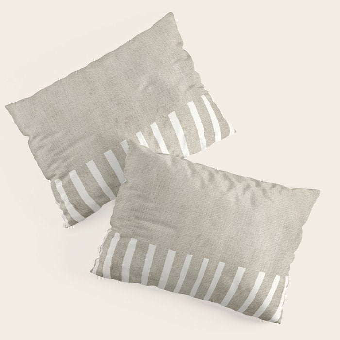 Beige White Minimalism 001 Pillow Sham Gallery Image 3