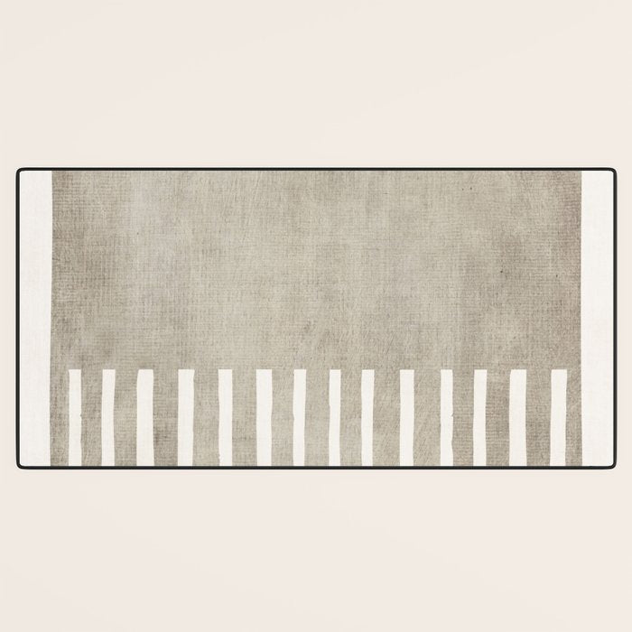 Beige White Minimalism 001 Desk Mat Gallery Image 3