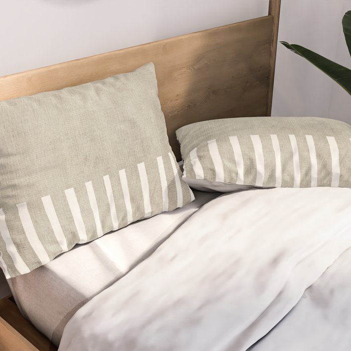 Beige White Minimalism 001 Pillow Sham Gallery Image 2