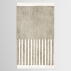 Beige White Minimalism 001 Tablecloth Gallery Image 2