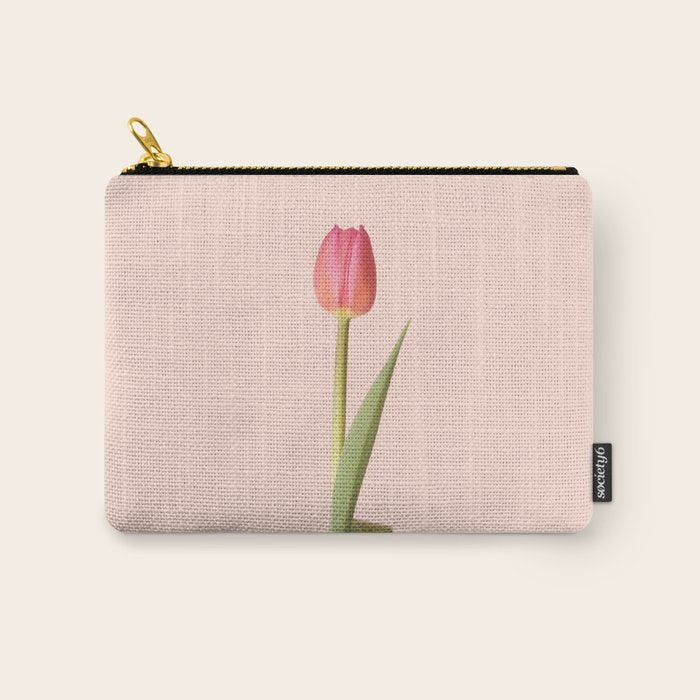 The pink tulip | Floral photography | Flower botanical photograph Carry All Pouch Gallery Image 1