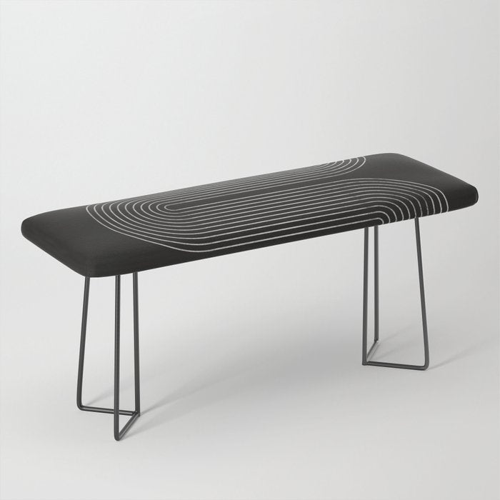 Mid-Century Modern No.18 - Woodblock Print Bench Gallery Image 1