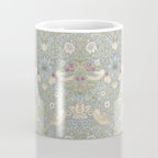 William Morris Vintage Strawberry Thief Blue Slate Vellum Coffee Mug Gallery Image 4