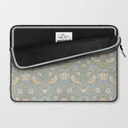 William Morris Vintage Strawberry Thief Blue Slate Vellum Laptop Sleeve Gallery Image 2