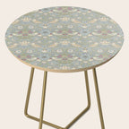 William Morris Vintage Strawberry Thief Blue Slate Vellum Side Table Gallery Image 2