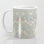 William Morris Vintage Strawberry Thief Blue Slate Vellum Coffee Mug Gallery Image 3
