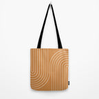 Minimal Line Curvature LXXXIII 70s Orange Mid Century Modern Arch Abstract Tote Bag Gallery Image 2