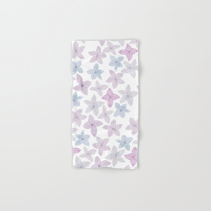 Watercolor hand painted lavender lilac blue floral Bath Towel Gallery Image 1