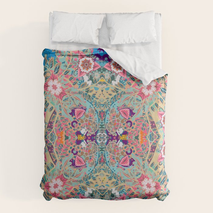 Mandala - Turquoise Boho Duvet Cover Gallery Image 6