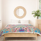 Mandala - Turquoise Boho Duvet Cover Gallery Image 3