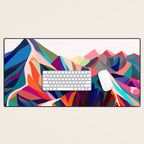 Mountains sunset warm Desk Mat Gallery Image 1