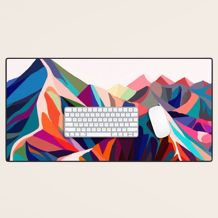 Mountains sunset warm Desk Mat Gallery Image 1