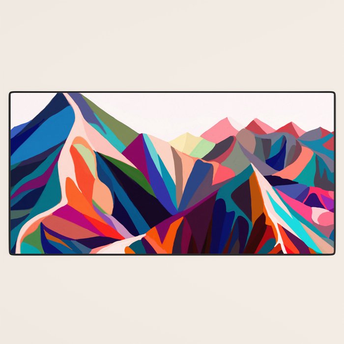 Mountains sunset warm Desk Mat Gallery Image 3