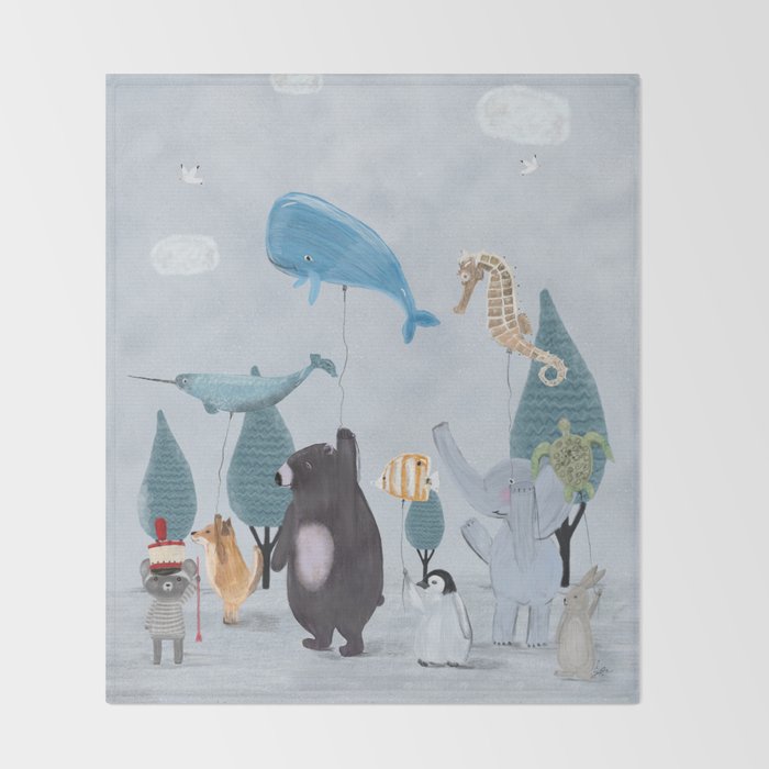 nature parade Throw Blanket Gallery Image 2