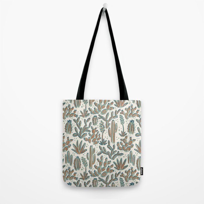 Cactus Desert - sage and copper Tote Bag Gallery Image 2