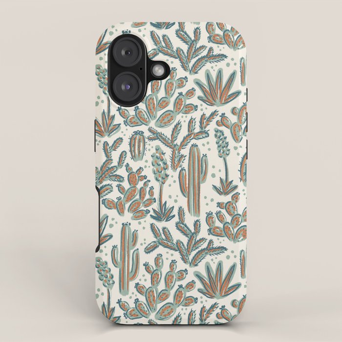 Cactus Desert - sage and copper iPhone Case Gallery Image 1