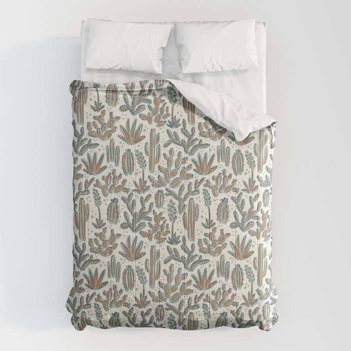 Cactus Desert - sage and copper Comforter Gallery Image 6