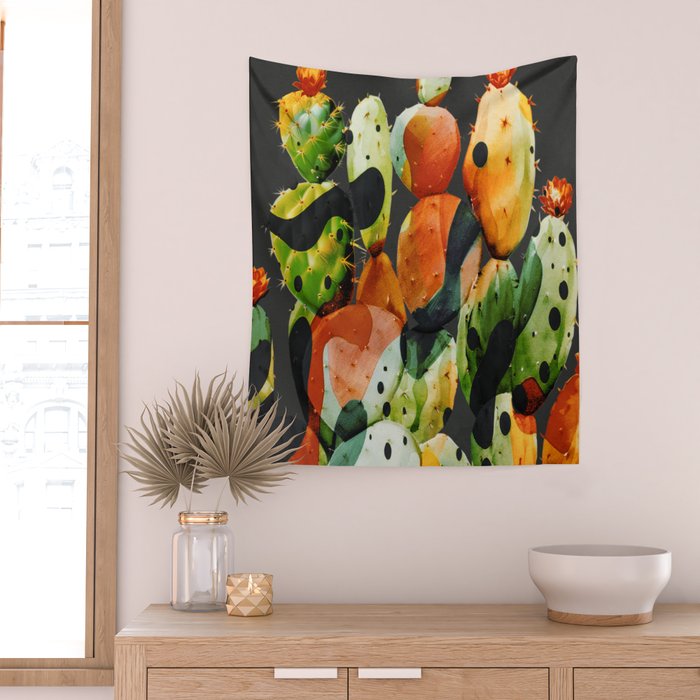 Abstract Modern Cactus 2 Wall Tapestry Gallery Image 2