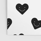 Black and white love heart doodle pattern Poster Gallery Image 3