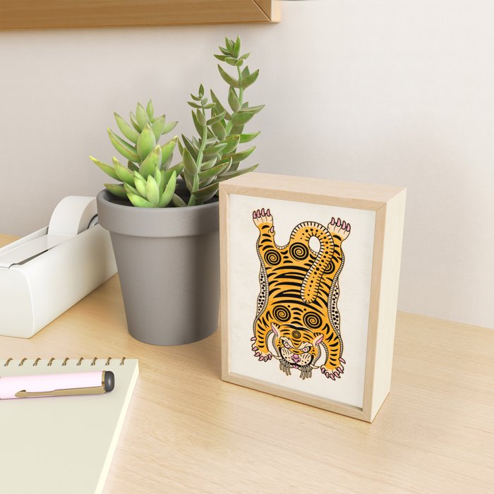 King Of The Jungle 01: Golden Tiger Edition Mini Art Print Gallery Image 2