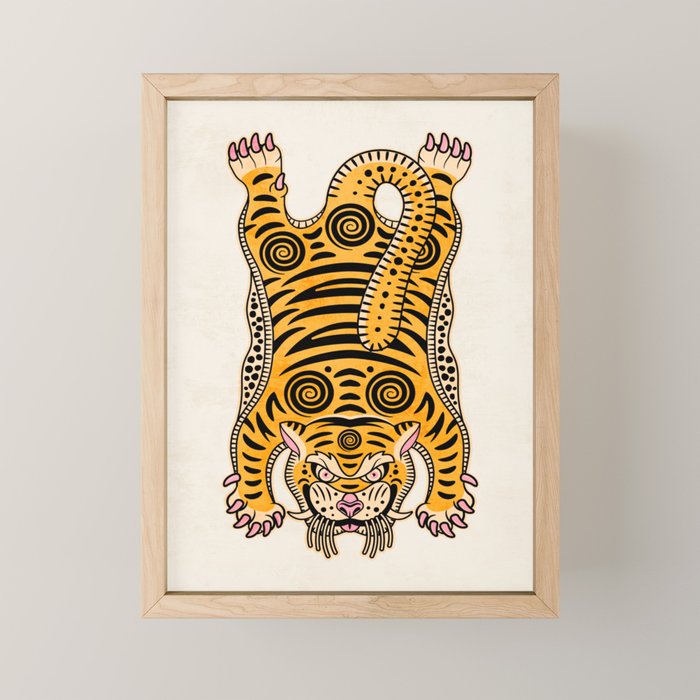 King Of The Jungle 01: Golden Tiger Edition Mini Art Print Gallery Image 1