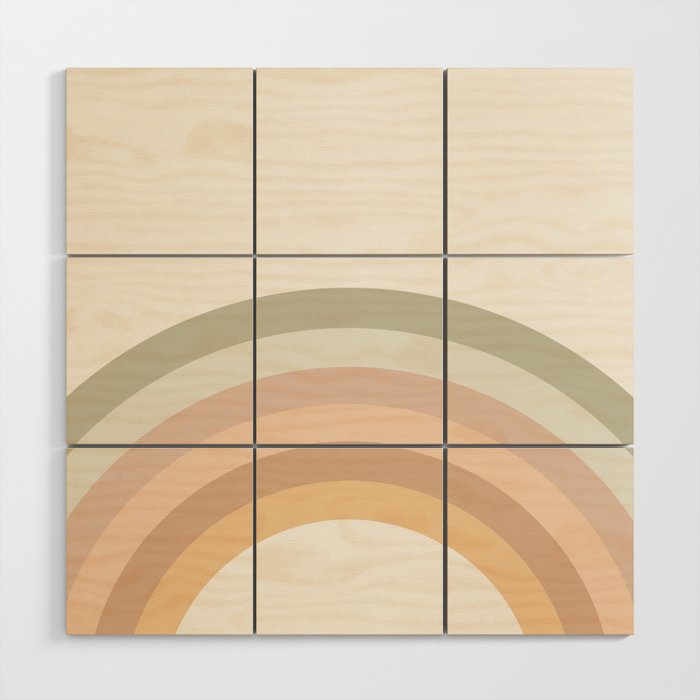 Rainbow Neutral Colors Wood Wall Art Gallery Image 1