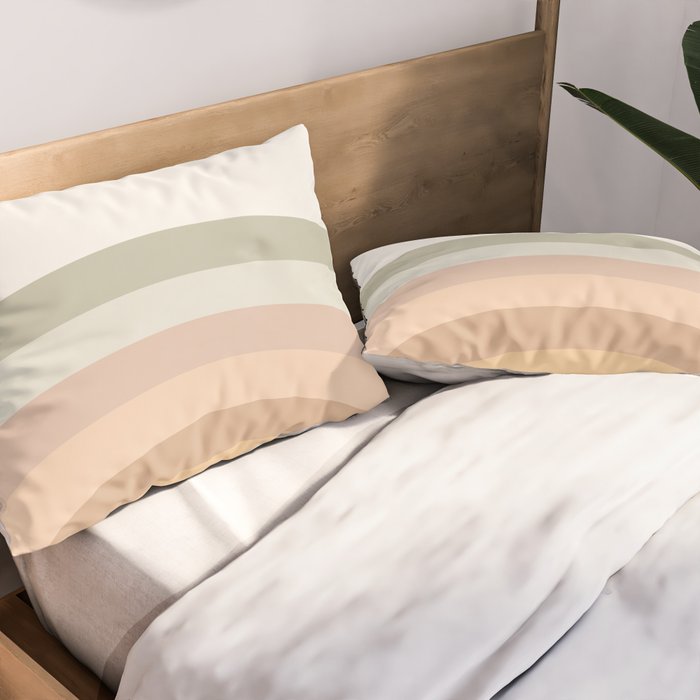 Rainbow Neutral Colors Pillow Sham Gallery Image 2